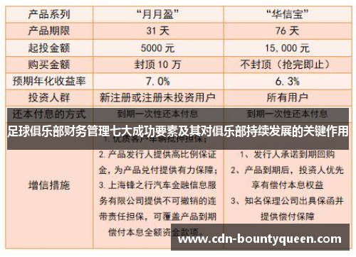 足球俱乐部财务管理七大成功要素及其对俱乐部持续发展的关键作用 足球俱乐部财务管理七大成功要素及其对俱乐部持续发展的关键作用